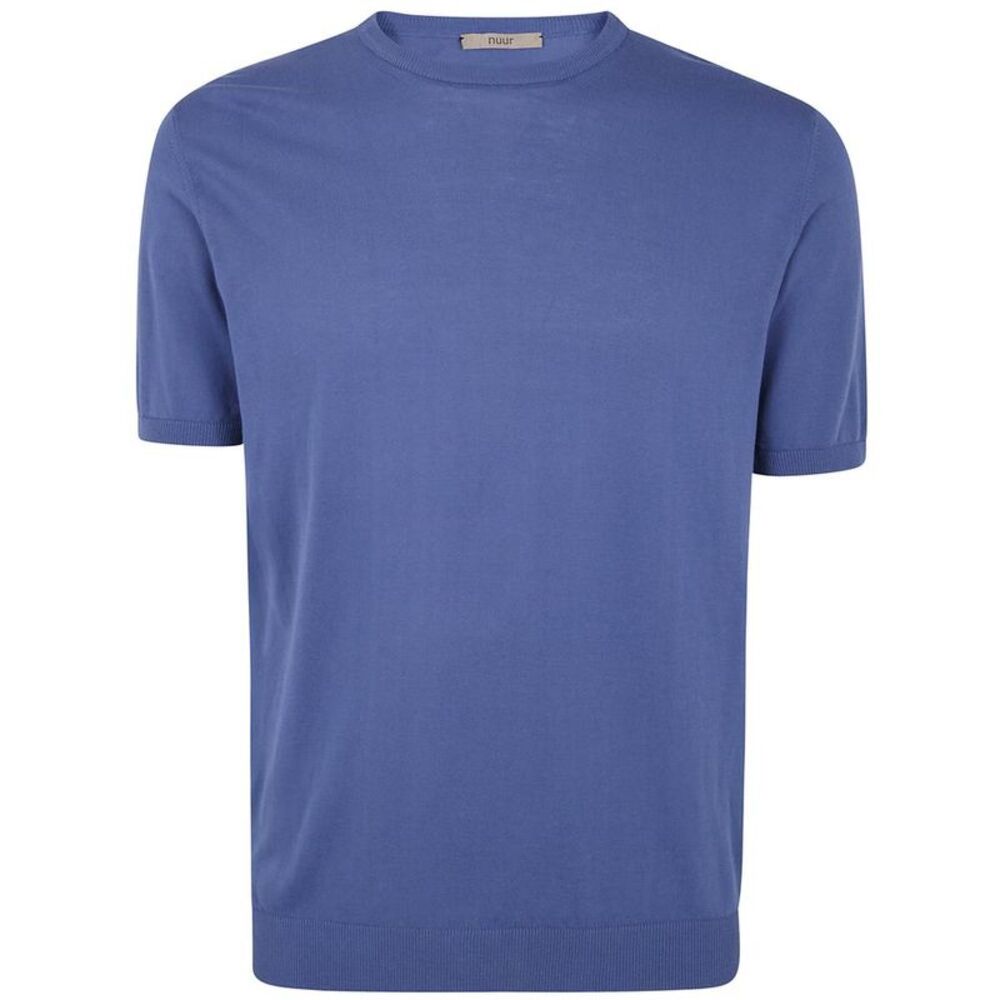 NUUR Men's Short Sleeve Knit Sweater Men BLUE Sweaters & Cardigans
